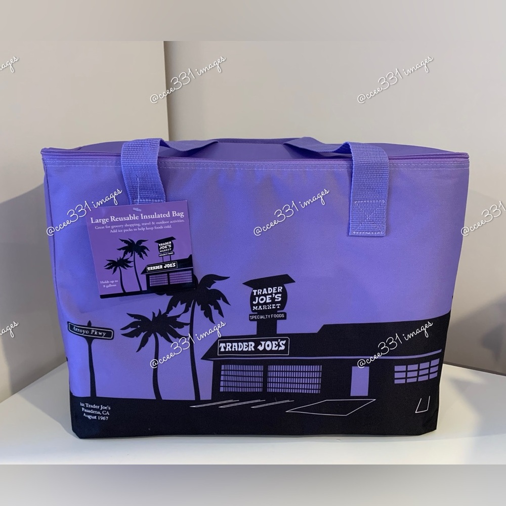 NEW Trader Joe’s Large Lavender Reusable Insulated Bag - Limited Edition
